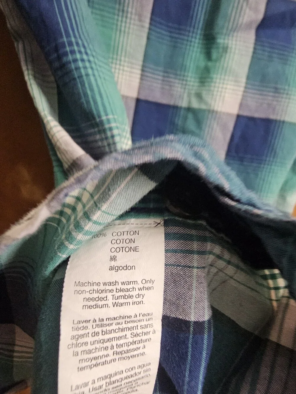 GAP KIDS big boys 16 XXL plaid Short sleeve buttoned shirt boy youth regular top